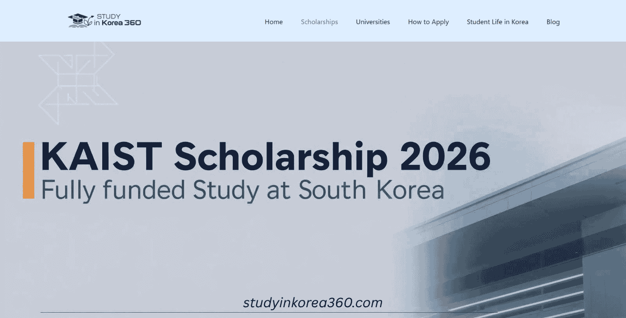 KAIST Scholarship 2026 - Fully Funded Study